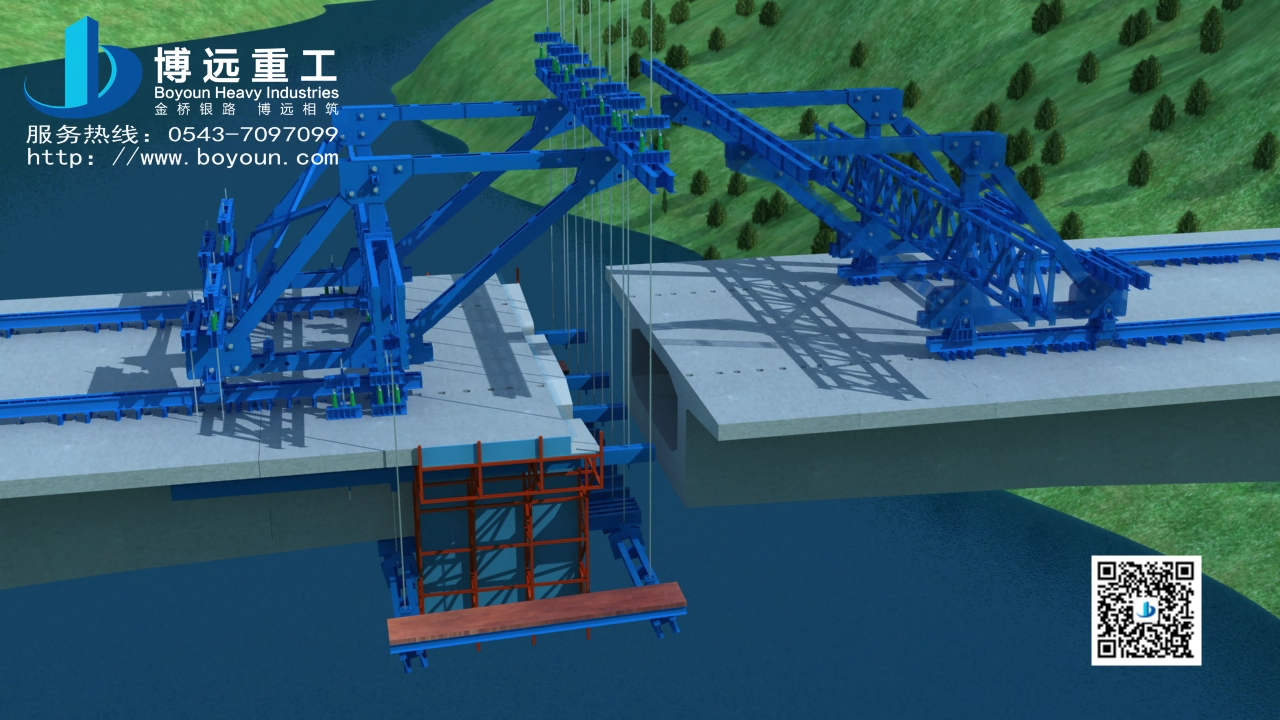 標(biāo)準(zhǔn)化掛籃施工演示動(dòng)畫
